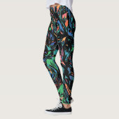 Crazy Colorful Abstrakt Graffitti Pattern Leggings (Links)