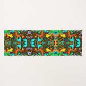 Crazy Colorful Boho Fun Abstrakt modern Yogamatte (Rückseite (Horizontal))