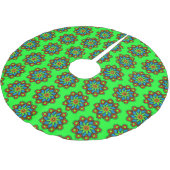 Crazy-Colorful handgezeichnet Mandala Polyester Weihnachtsbaumdecke (Schrägansicht)