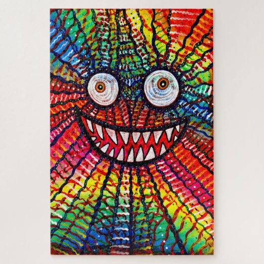 Crazy Colorful Monster Lächeln Puzzle (Vertikal)