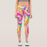 Crazy Colorful Psychedelic Festive Gefärbte Krawat Capri Leggings<br><div class="desc">Super lustige,  qualitativ hochwertige,  komfortable,  hochauflösende Capri-Leggings mit einem funky,  farbenfrohen Farbmuster von Krawatte.  Fügen Sie benutzerdefinierten Text,  Monogramm,  etc. zu personalisieren. Ideal zum Ausgehen,  zum Aufhängen oder zum Fest/Konzertgehen.</div>
