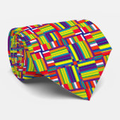Crazy Colors Geometric Krawatte (Gerollt)