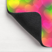 Crazy Colors Heart Bokeh-Computer Mousepad (Ecke)