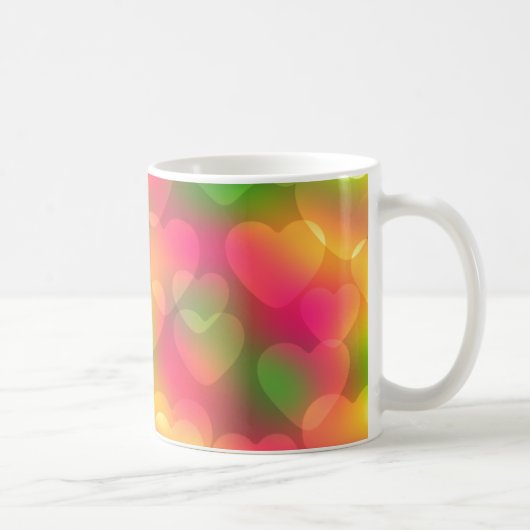 Crazy Colors Hearts Bokeh COFFEE TASSE (Rechts)