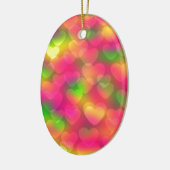 Crazy Colors Hearts Bokeh ORNAMENT (Links)