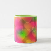 Crazy Colors Hearts Bokeh-Two Toned Coffee Tasse (Mittel)