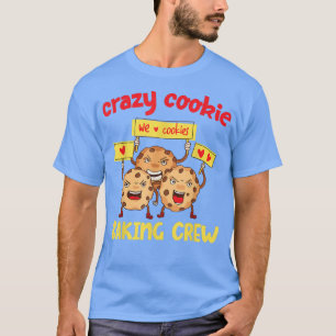 Crazy Cookie Backing Crew Design T-Shirt