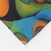 Crazy cool abstract cartoon dogs fleecedecke (Ecke)