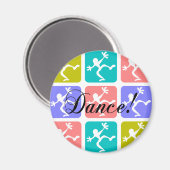Crazy cool Tanz Magnet (Vorderseite/Rückseite)