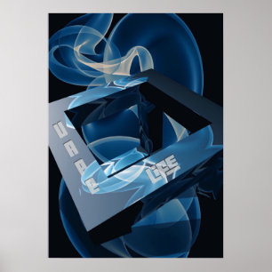 Crazy Cool Vape Cloud Abstrakt Poster