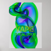 Crazy Cool Vape Cloud Abstrakt Poster (Vorne)