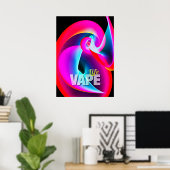 Crazy Cool Vape Cloud Abstrakt Poster (Heimbüro)