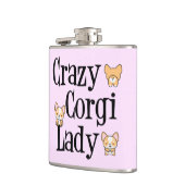 Crazy Corgi Lady Flachmann (Links)