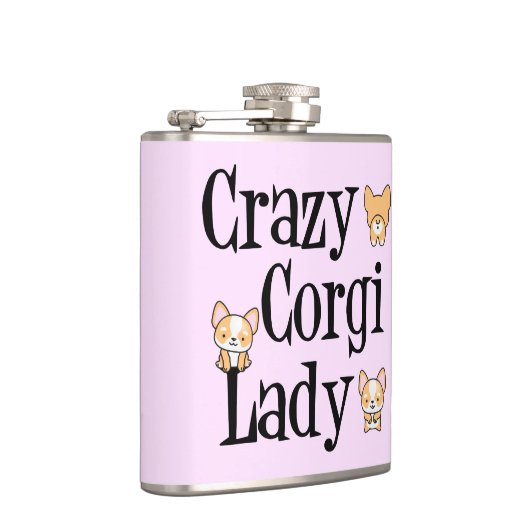 Crazy Corgi Lady Flachmann (Rechts)