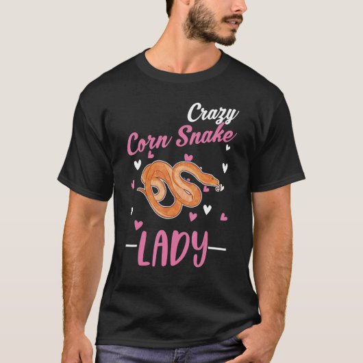 Crazy Corn Snake Lady Corn Snake Girl T-Shirt (Vorderseite)