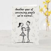 Crazy Couple Another Year Card Karte (Gelbe Blume)