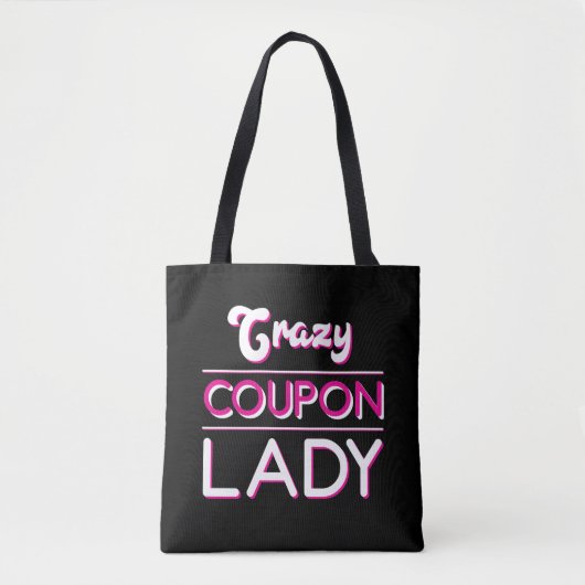 Crazy Coupon Lady Shopping Discount Hunter Tasche (Vorderseite)