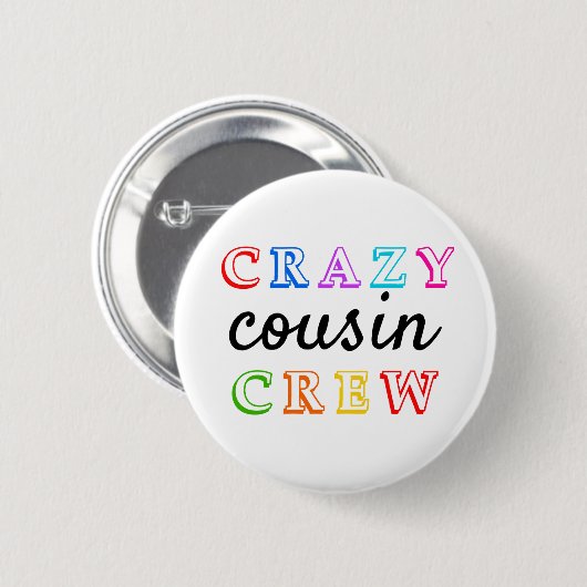 CRAZY COUSIN CREW BUTTON (Vorne & Hinten)