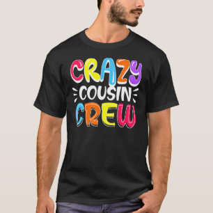 Crazy Cousin Crew Familienfarbenes Glühbirn Party T-Shirt
