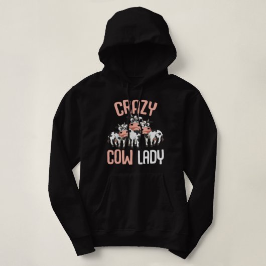 Crazy Cow Lady Kuh Lover Women. Perfektes Design f Hoodie (Design vorne)