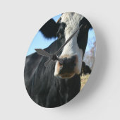 Crazy Cow Runde Wanduhr (Winkel)