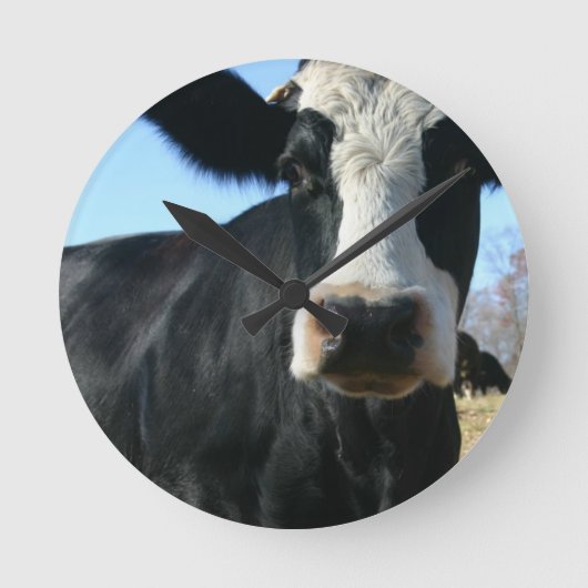 Crazy Cow Runde Wanduhr (Vorderseite)