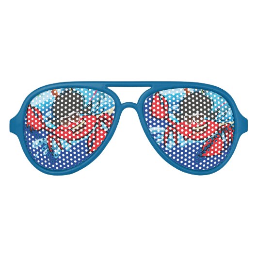 Crazy Crab Party SunGlasses Partybrille (Vorderseite)