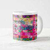 Crazy Craft Lady farbenfrohe Muster Vibranly Craft Jumbo-Tasse (Vorderseite Rechts)