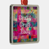 Crazy Craft Lady farbenfrohe Muster Vibranly Craft Ornament Aus Metall (Rechts)