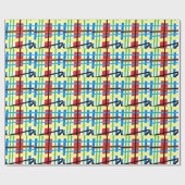 Crazy Crisscross Streifen Geschenkpapier (Flach)