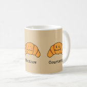 Crazy Croissants Trio mit Personalisierten Namen Kaffeetasse (VorderseiteRechts)