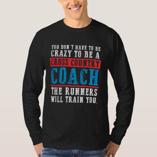 Crazy cross country coach jogger track running T-Shirt (Vorderseite)