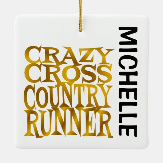 Crazy Cross Country Runner CUSTOM Keramikornament (Rückseite)