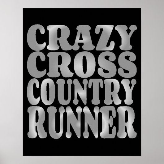Crazy Cross Country Runner in Silver Poster (Vorne)