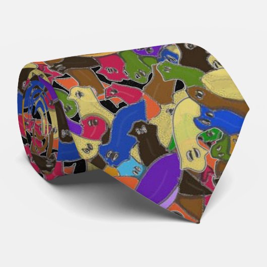 Crazy Cross Mit Augen Planarian Worm auf der ganze Krawatte (Gerollt)