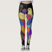 Crazy Cross Mit Augen Planarian Worm Leggings (Vorderseite)
