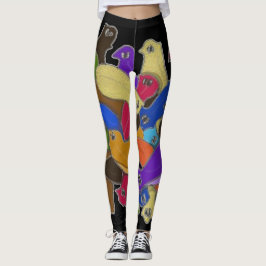 Crazy Cross Mit Augen Planarian Worm Leggings