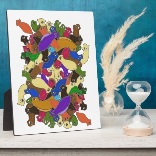 Crazy Cross Mit Augen Planarian Worms Design 2 Fotoplatte (Seite)