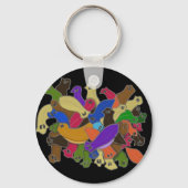 Crazy Cross Mit Augen Planarian Worms Design 2 Schlüsselanhänger (Rückseite)