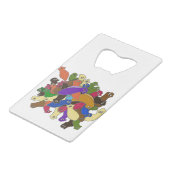 Crazy Cross Mit Augen Planarian Worms Geldbeutel Flaschenöffner (Rückseite Schrägansicht)