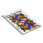 Crazy Cross Mit Augen Planarian Worms neu gestalte Notizblock (Rechte Seite)