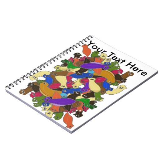 Crazy Cross Mit Augen Planarian Worms neu gestalte Notizblock (Linke Seite)