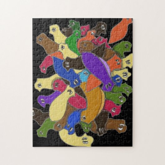 Crazy Cross mit Augen Planarians Puzzle (Vertikal)