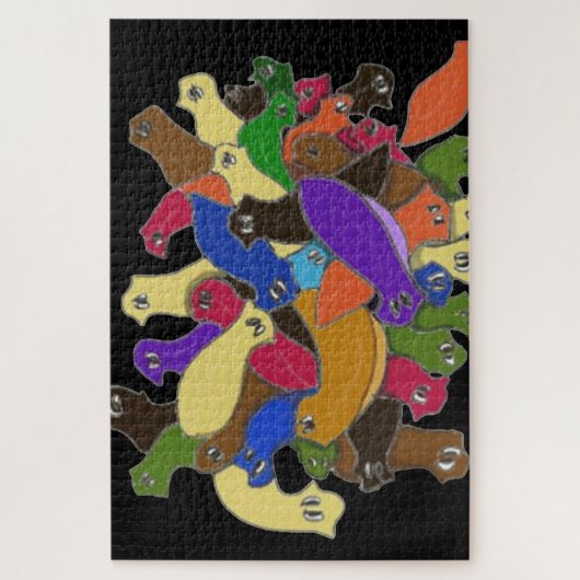 Crazy Cross mit Augen Planarians Puzzle (Vertikal)