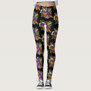Crazy Cross Mit Augen Planarischer Wurm überall Leggings
