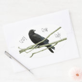 Crazy Crow Lady Oval Sticker (Umschlag)