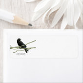 Crazy Crow Lady Rücksendeadressen-Aufklebers (Insitu)