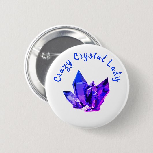 Crazy Crystal Lady Button (Vorne & Hinten)