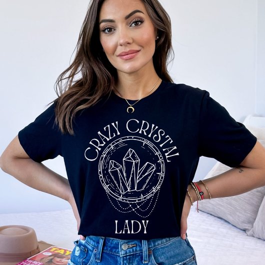 Crazy Crystal Lady, Crystals Lover, Geologe T-Shirt