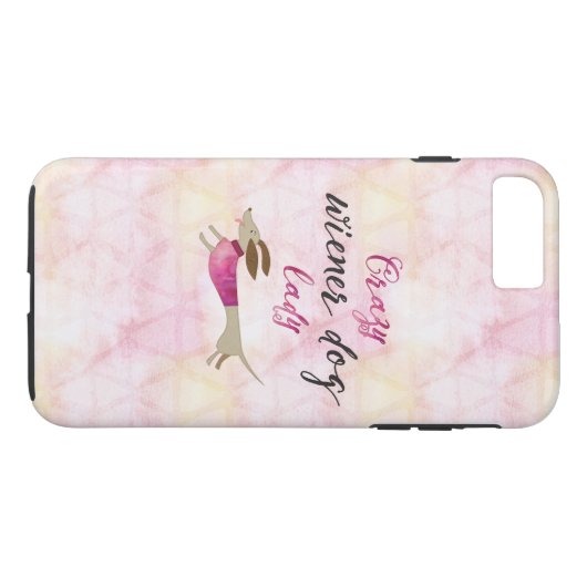 Crazy Dackel Dog Lady Case-Mate iPhone Hülle (Rückseite (Horizontal))